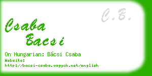 csaba bacsi business card